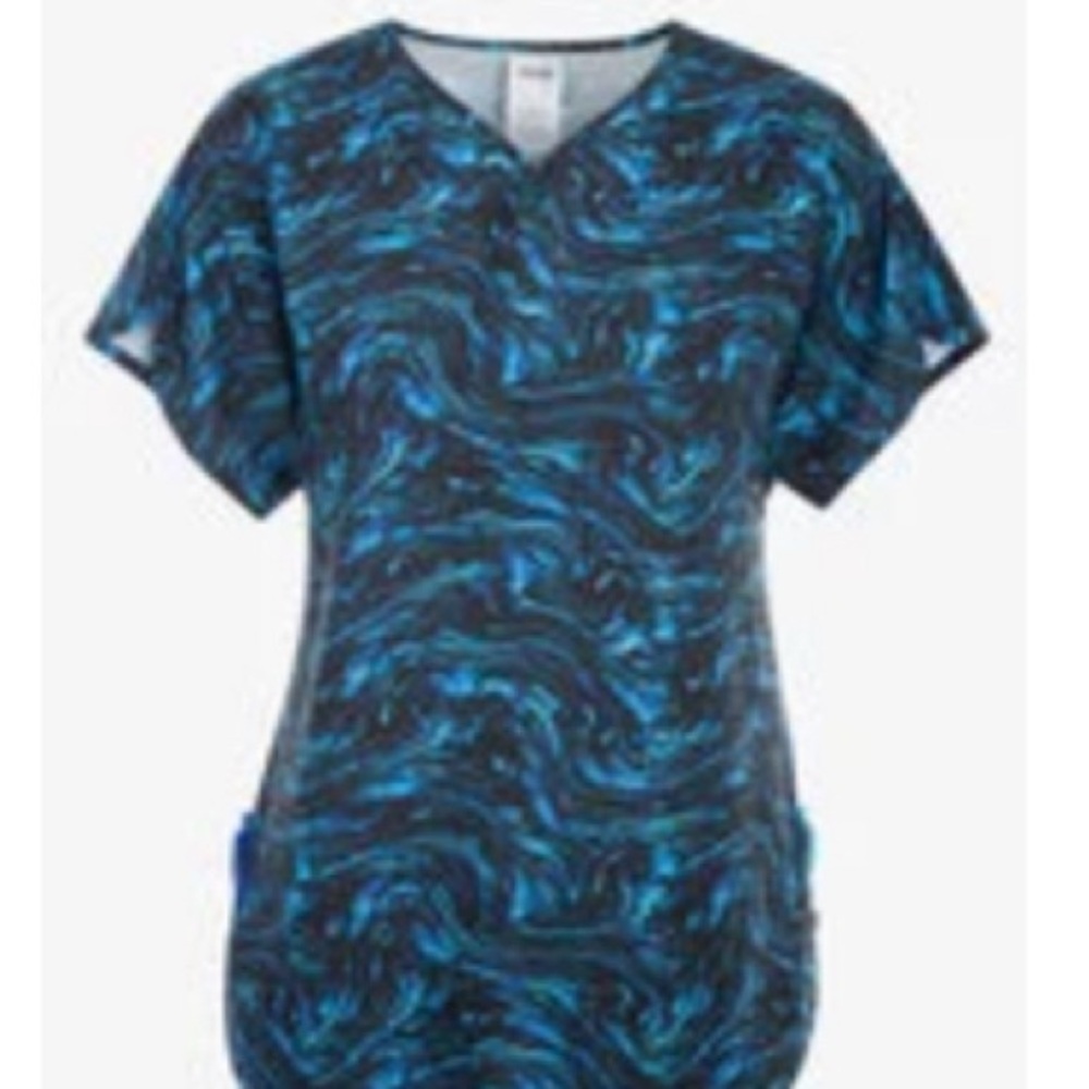 Wink Blue Swirl “starry night “ Women's nurse medical scrub Top